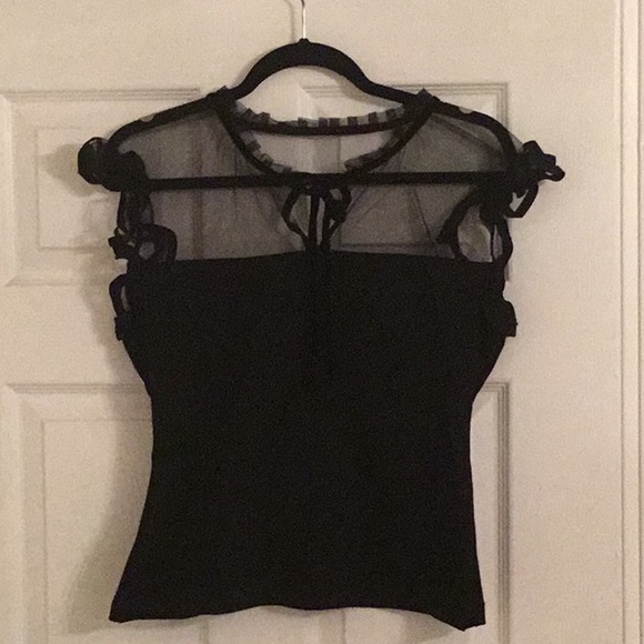 NWT Kitten D’Amour La Donna Italiana Jersey Flutter Sleeve Top - Picture 2 of 12